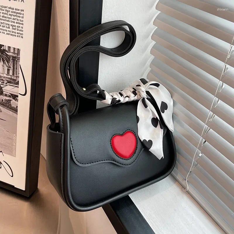2025 NEW Drawstring Cute Love Heart Women's Small Square Shoulder Bags Fashion Female Messenger Bag Simple Ladies Crossbody Purse Handbag With Sc
