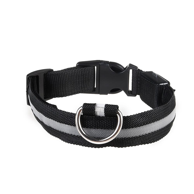 Small/Medium Dog LED Lighted Reflective Collar - Long Lasting, Geometric Design, Ideal for Evening Walks