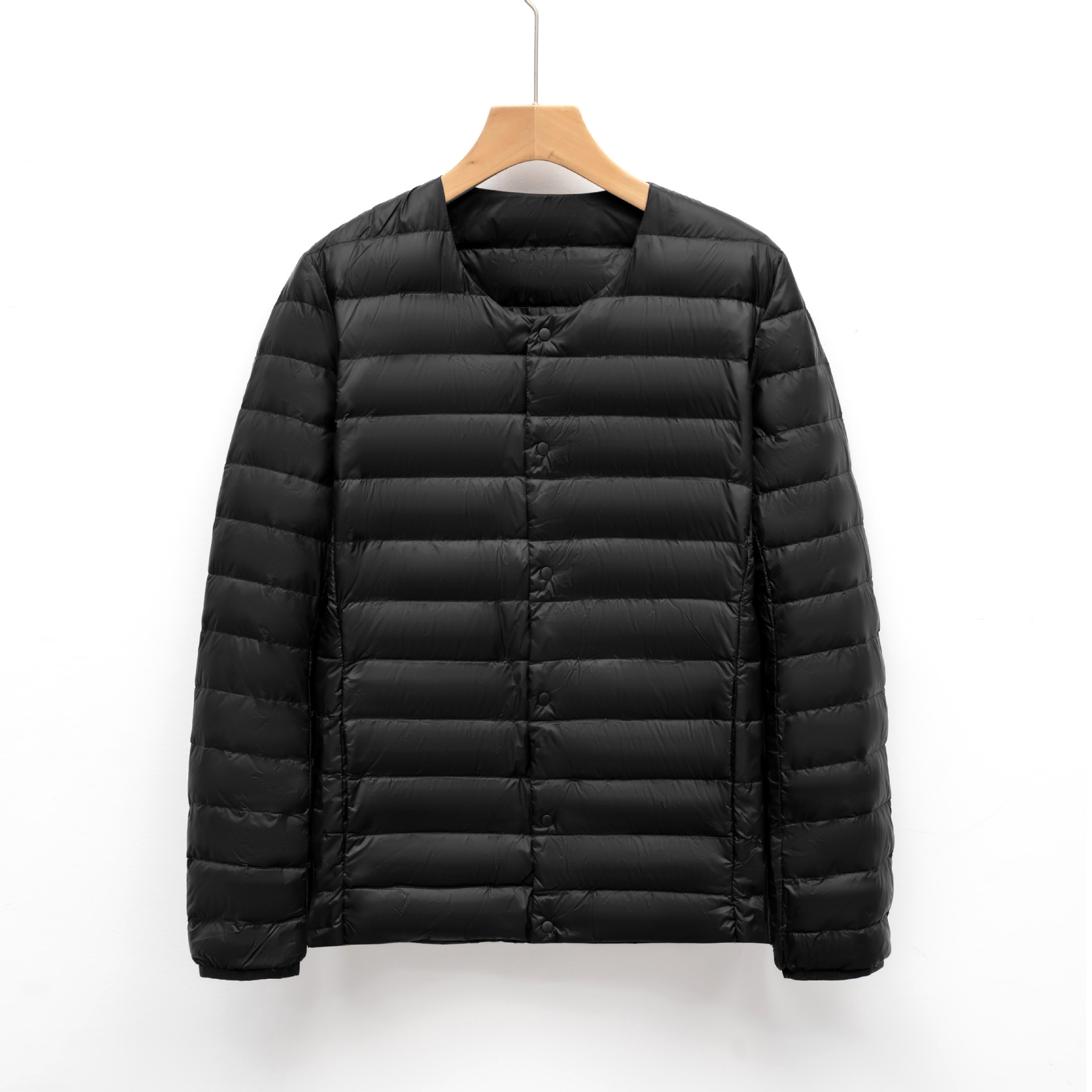 M12114 High fleece lightweight down jacket men 2024 winter white duck down warm jacket