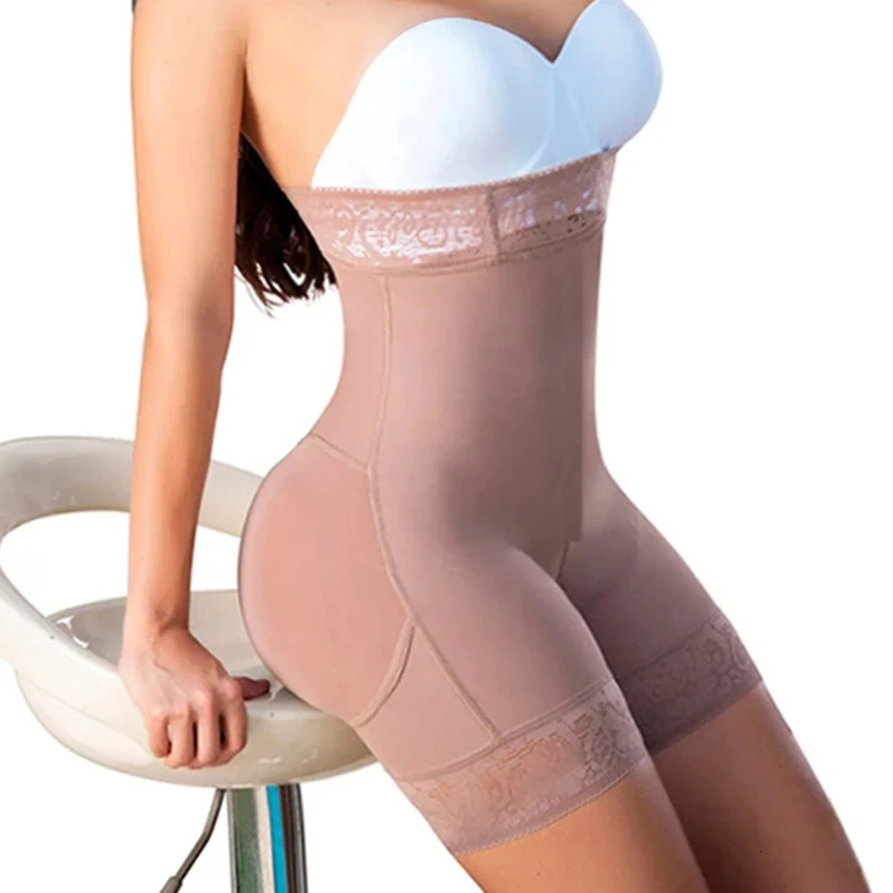 Fajas Colombianas Reductora Butt Lifter Shaper Women High Waist Short Powernet Seamless Pressure Abdomen Levanta Gluteos Mujer 241211