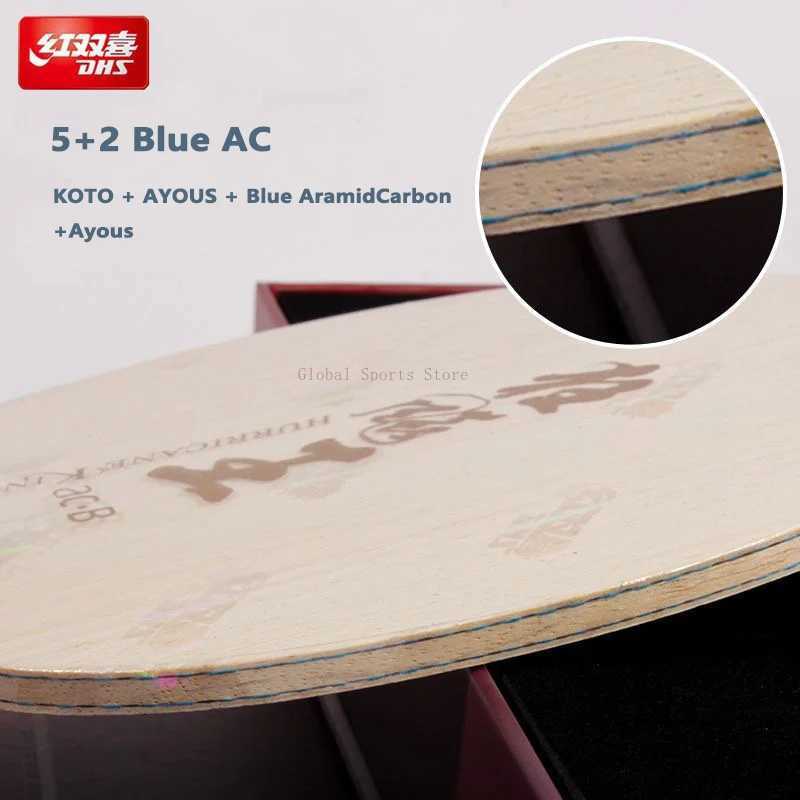 Original DHS Hurricane King ACB Label Tennis Blade 5+2 Blue AC Internal Strength Professional Table Tennis Blade Caen W241210