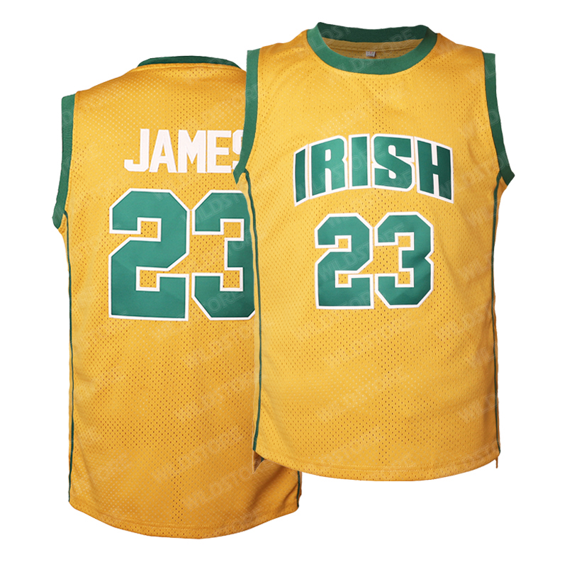 St. Vincent Mary High School Basketball Jerseys All Stitched White/Green/Yellow Men Sizes S-3XL