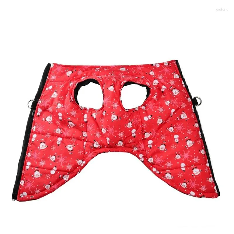 Dog Apparel Christmas Pet Vest Warm Elk Santa Claus Jackets Xmas Waterproof Printed Jacket Coat Winter Puppy Medium Clothes HF40