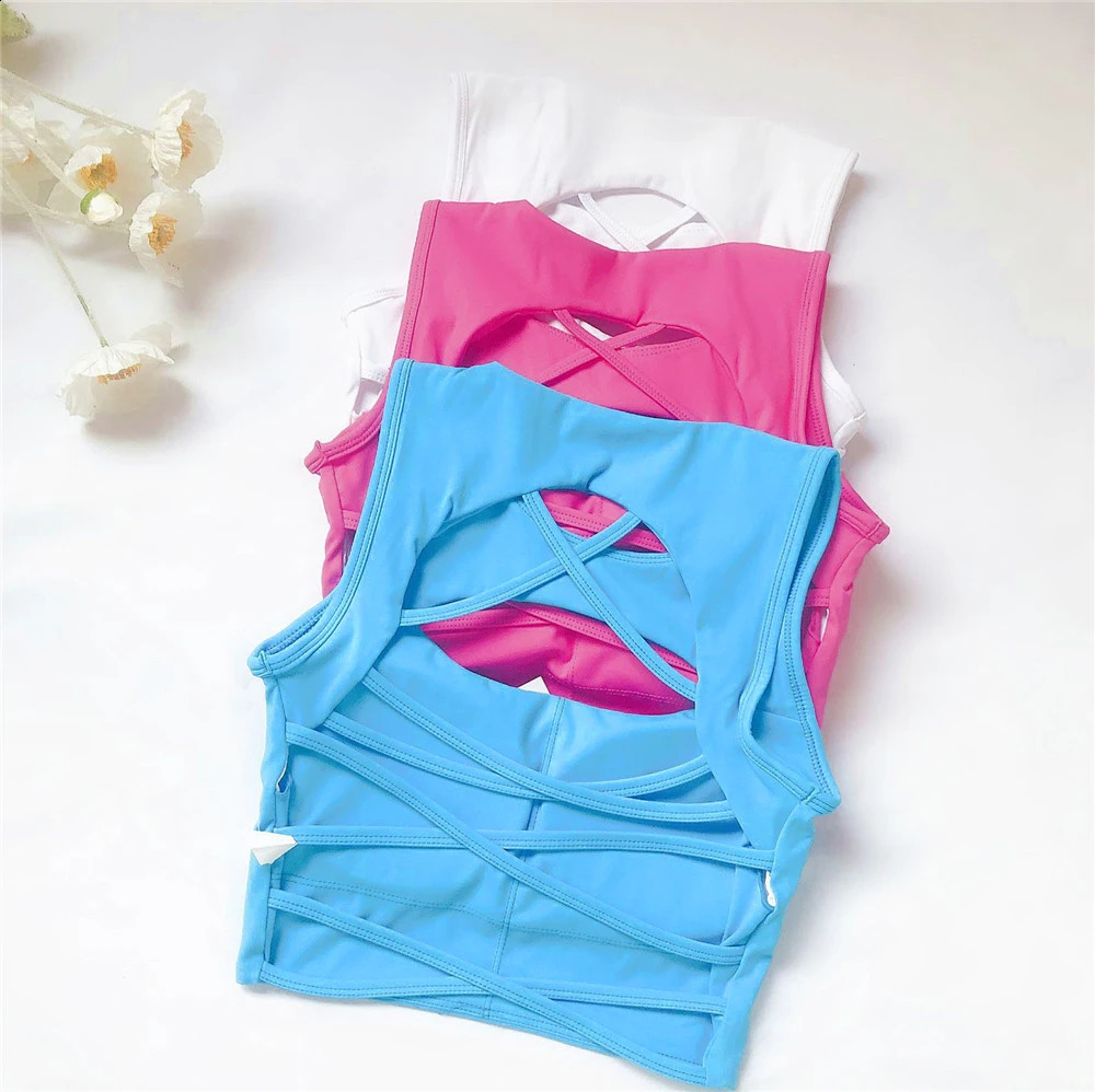 2024 Pad High Impact Nylon Womens Sports Gym Crop Top Womens Training Running Yoga Shirt Fitness Exercise Long Sleeve Tank 241210