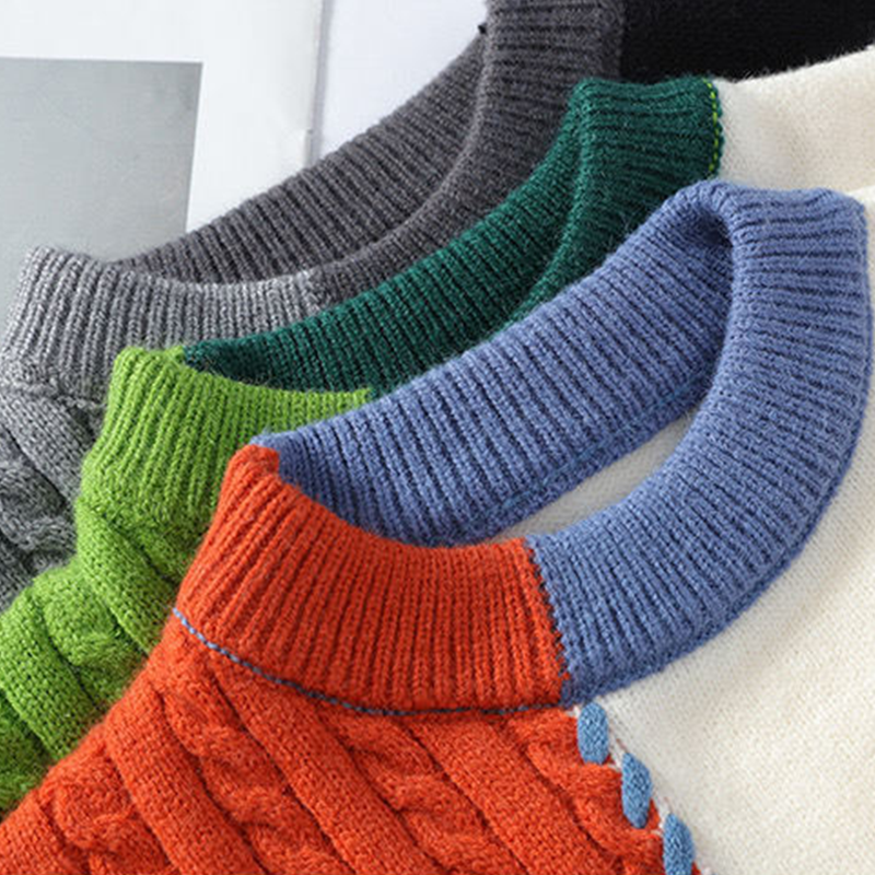 Chic Tide Fashion Retro-Inspired Sweater Matching Round Neck Knitted Top for Him & Her m043
