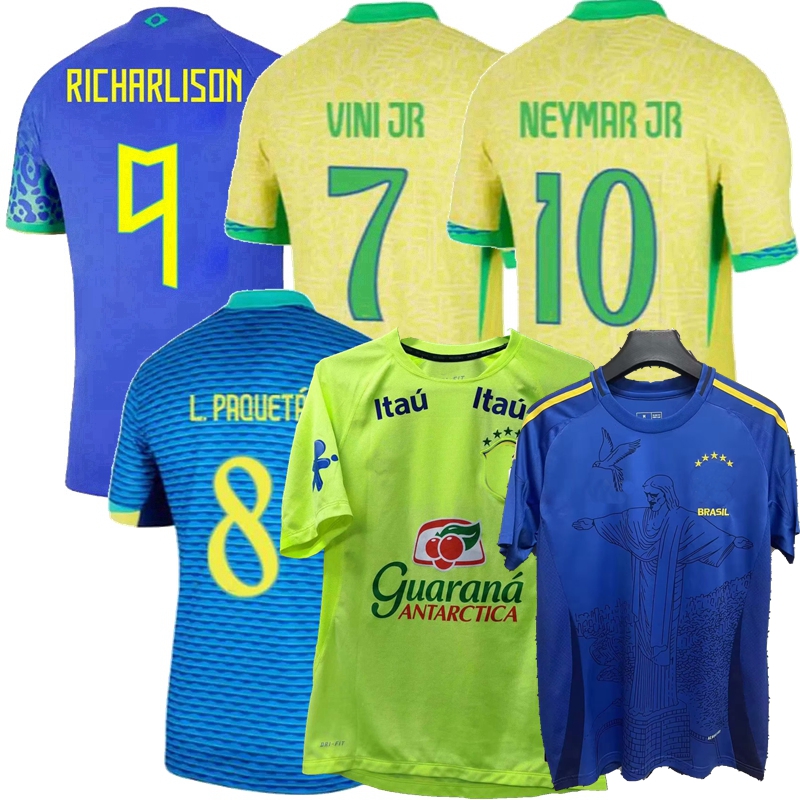 BRAZILS 2024 2025 Soccer Jerseys casual football NEYMAR ENDRICK VINI JR L.PAQUETA RODRYGO RAPHINHA IGOR JESUS SAVINHO Brazil National training men kids shirt
