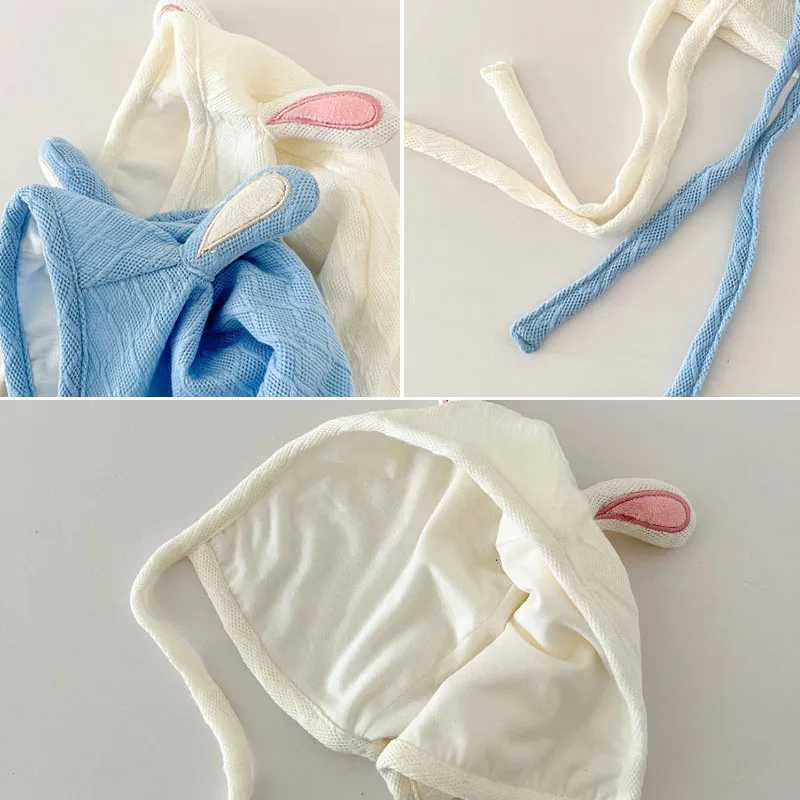 Cute Rabbit Ear Baby Hats Autumn Winter Soft Cotton Infant Ear Protection for Boy Girl Sold Color Kids Warm Beanies Bonnet HatsXJ241210