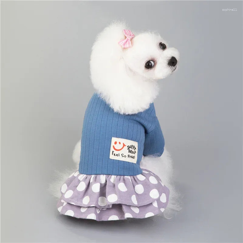 Dog Apparel Designer Clothes Dress Luxury Summer T-Shirt For Dogs Clothing Chihuahua Pug York Pomeranian Pet Vest Skirt HF50