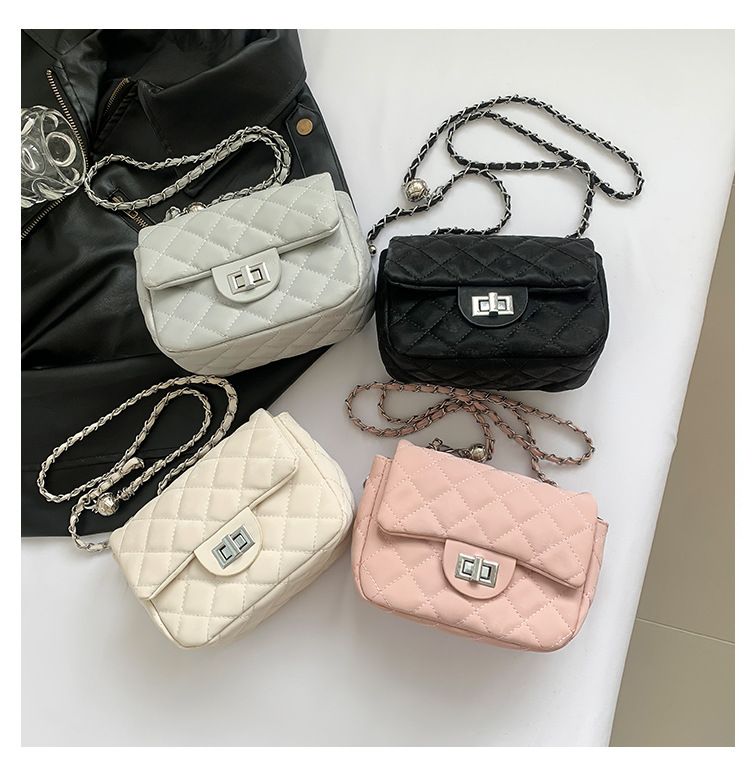Fashion Bag Womens Designer Bags: Quilted Faux Leather Crossbody With Chain Strap - Elegant Square Design, Versatile Single Shoulder New Free Delivery