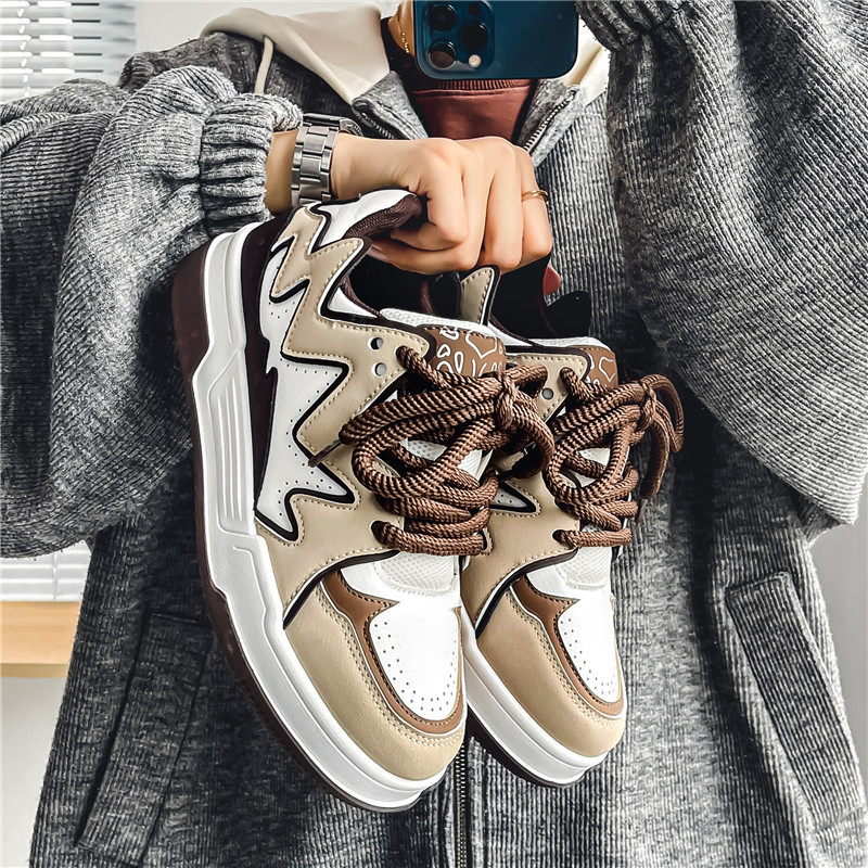 Casual Shoes Men Sport Shoes Breathable Trendy Flat Heel Non-Slip Tennis Training Sneakers