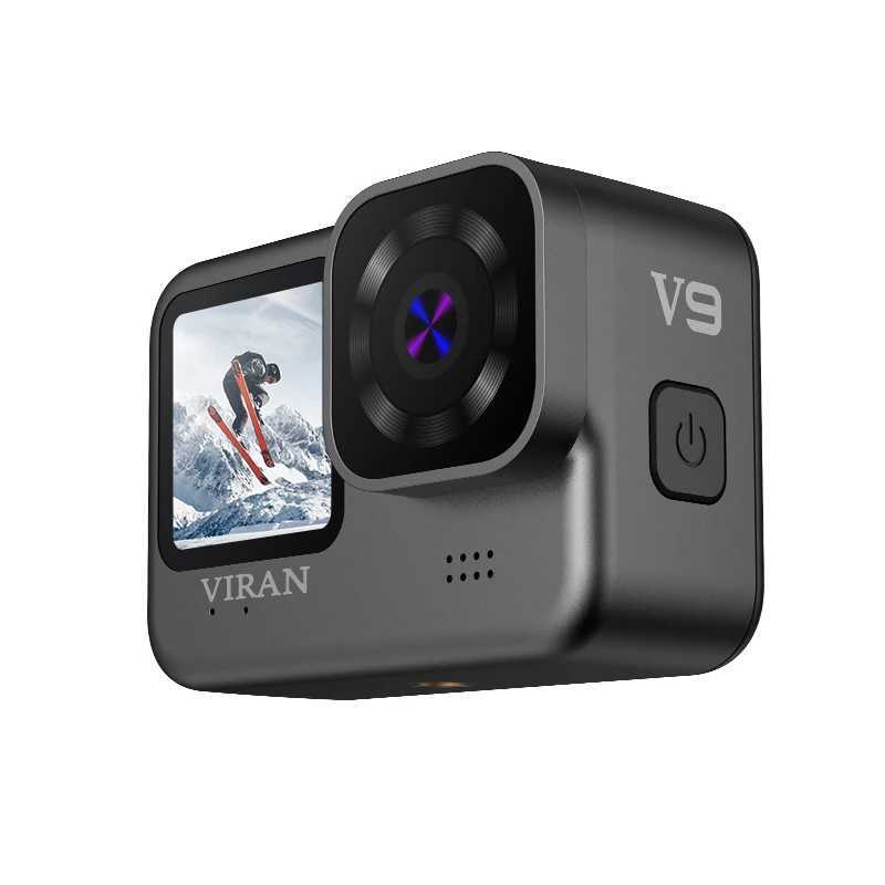 VIRAN 4K60FPS WiFi Seismic Action Camera V9 with Remote Control Sn Waterproof Sports Go Drive Recorder Pro Cam Y241211