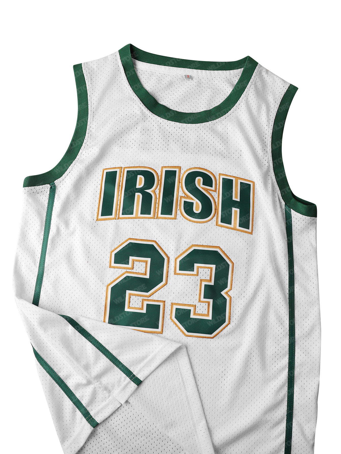 St. Vincent Mary High School Basketball Jerseys All Stitched White/Green/Yellow Men Sizes S-3XL