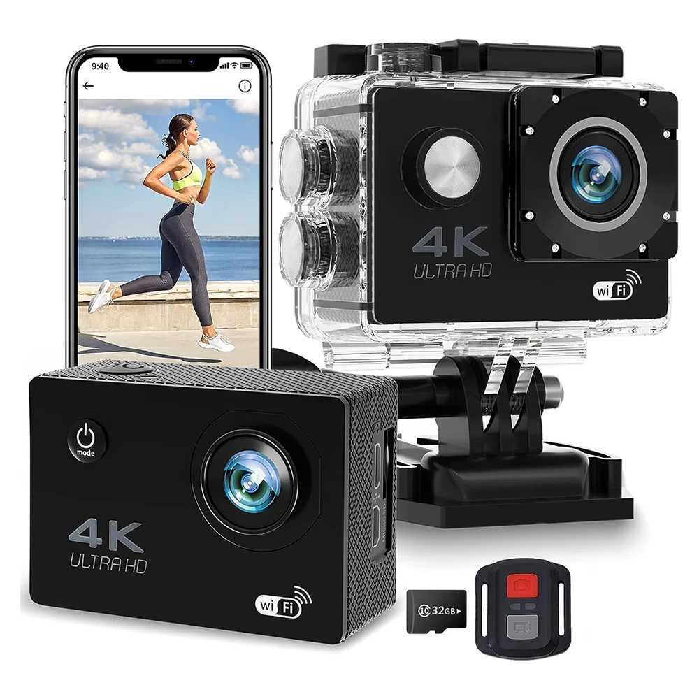 2.0-inch action camera high-definition 4K 30FPS WiFi underwater camera waterproof bicycle video recording camera outdoor sports camera Y241211