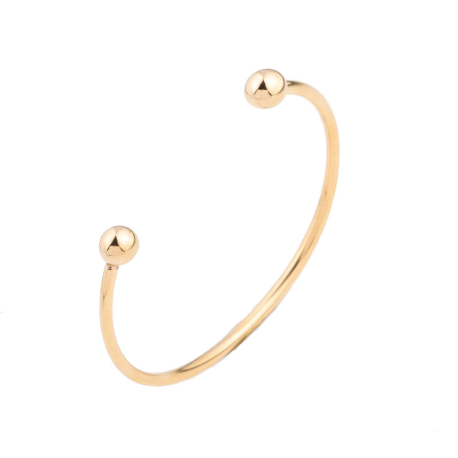 Hot Fashion Women Men Silver Rose Gold Stainless Steel Round Circle Bangle Bracelets Jewelry A Gift