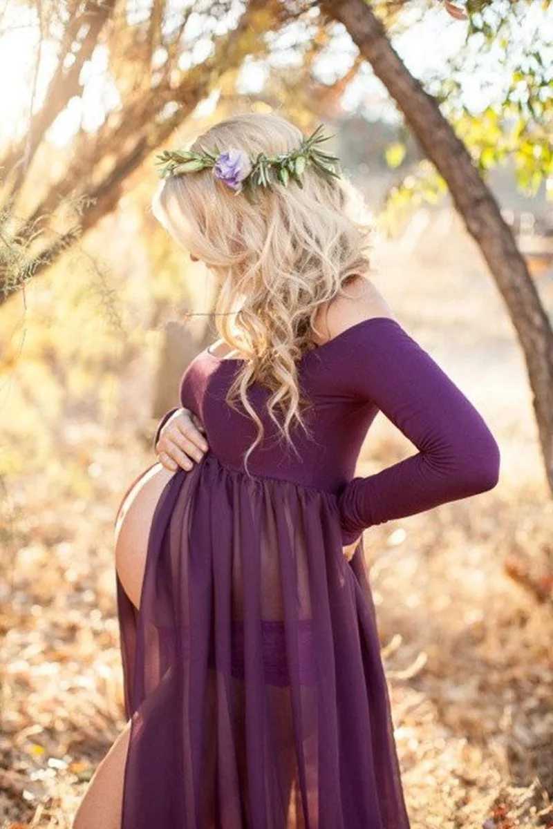 Maternity Dresses Pregnancy Dress Photography Props for Photo Shot Maxi Vestido W241211 H250211 H250212HPKP