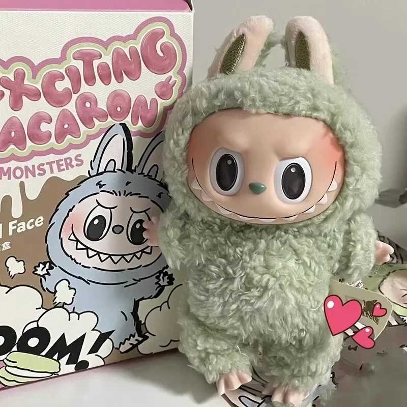 Labubu The Monsters Heartbeat Macaron Enamel Face Cute Stuffed Pvc Figurine Tabletop Ornament Kawaii Toy Kid Christmas GiftC250310