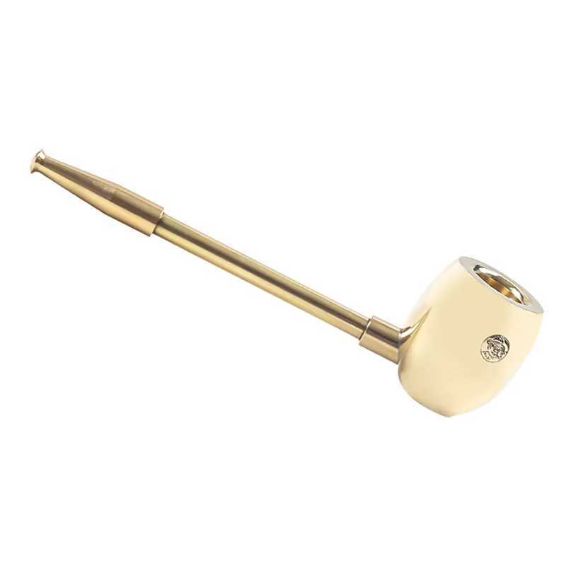 Kuye Brass Thickened Smoke Pipe Straight Through Type Without Filter Device Non Removable And Portable Popeye ShapeXJ241211