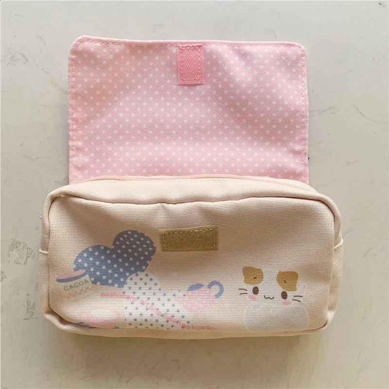 Masyumaro fluffy Fuwa Nyanko cat pencil case for cute pencil bags in school Kawaii storage organizer makeup bag cosmetics bag 241210