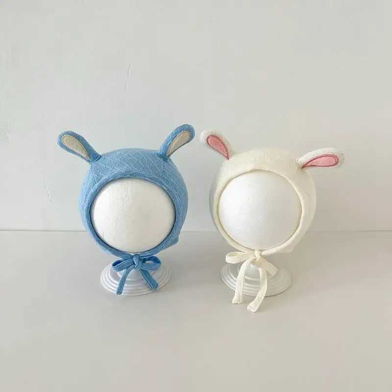Cute Rabbit Ear Baby Hats Autumn Winter Soft Cotton Infant Ear Protection for Boy Girl Sold Color Kids Warm Beanies Bonnet HatsXJ241210