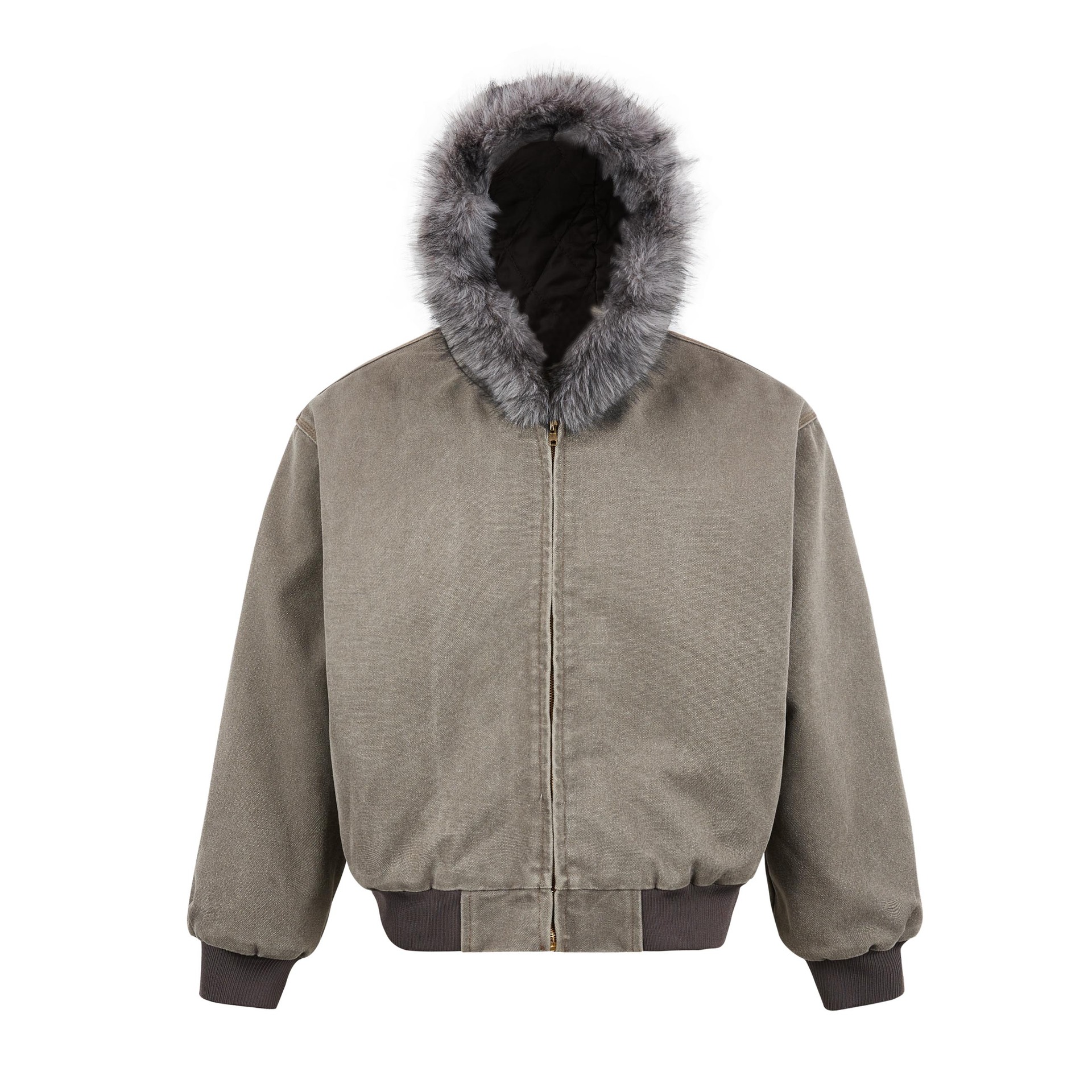 M12111 Men's autumn and winter cotton warm beaded canvas work jacket