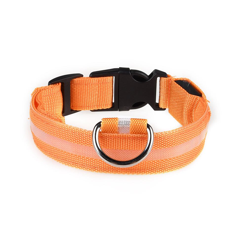 Small/Medium Dog LED Lighted Reflective Collar - Long Lasting, Geometric Design, Ideal for Evening Walks