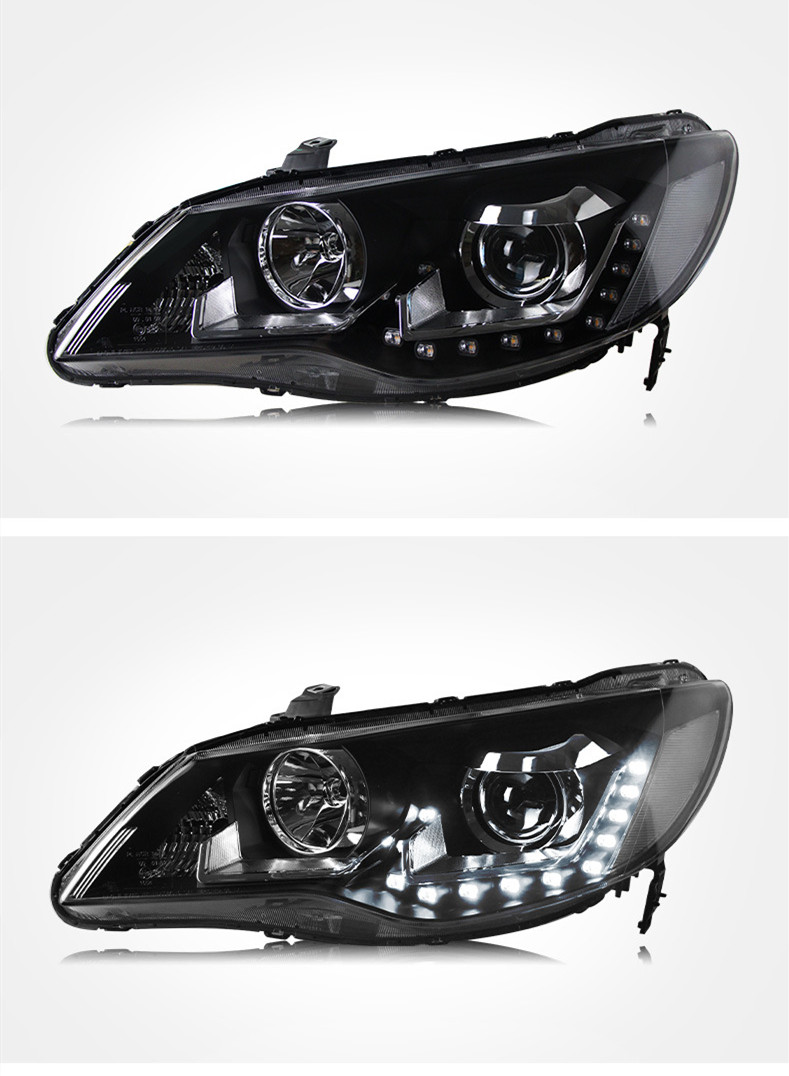 Cars for Honda CIIMO 20 12-20 15 Japanese Civic FD2 Modified LED Daytime Running Light Turn Signal Xenon Headlights