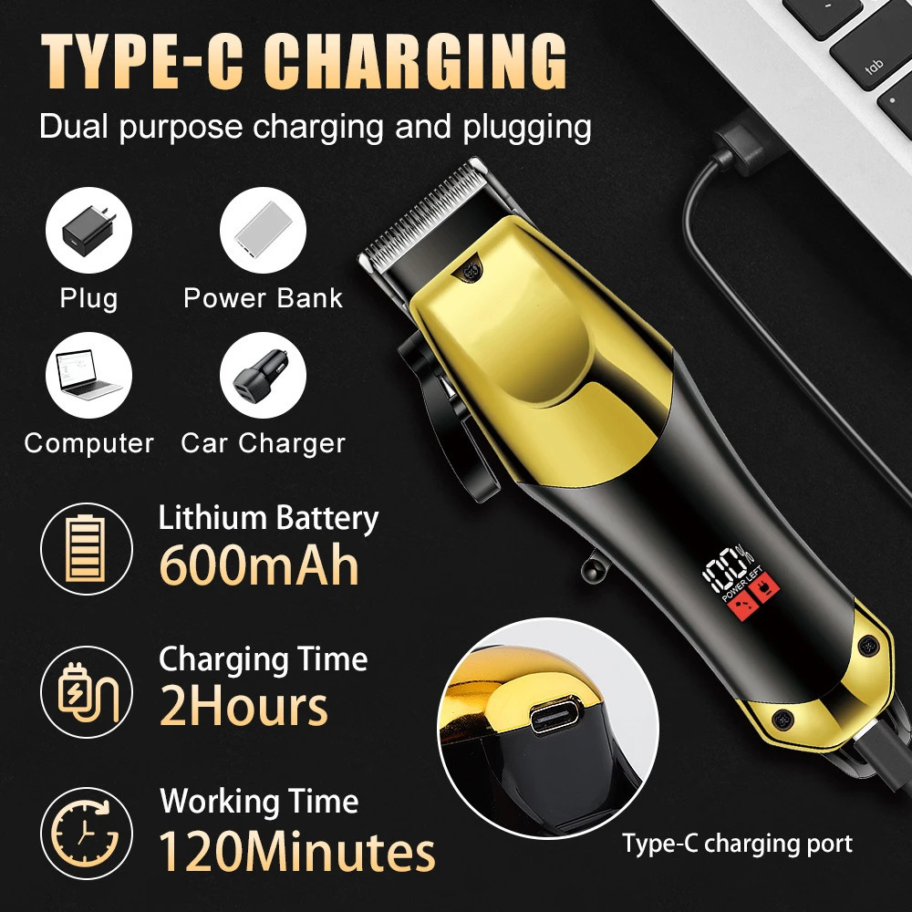USB Rechargeable Hair Clippers for Men Three-piece Set with Oil Head and Electric Trimmers Ideal for Home Use 241211