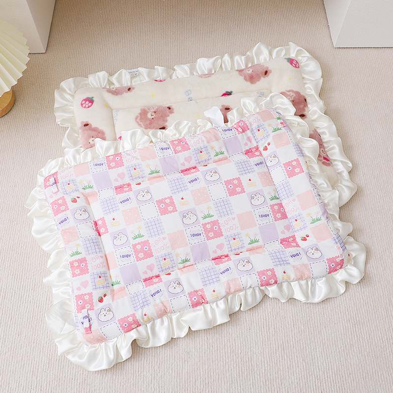Update Autumn/Winter Four Seasons Universal Bixiong Nest - Cozy Pet Mat With Lace Pattern