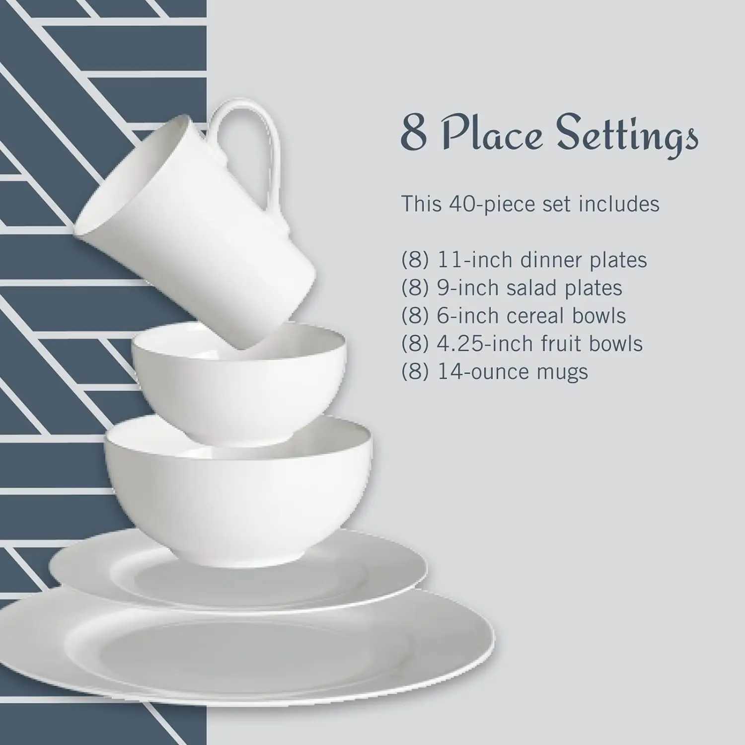 Mikasa Delray Bone China Dinnerware 40-Piece SetXJ241209