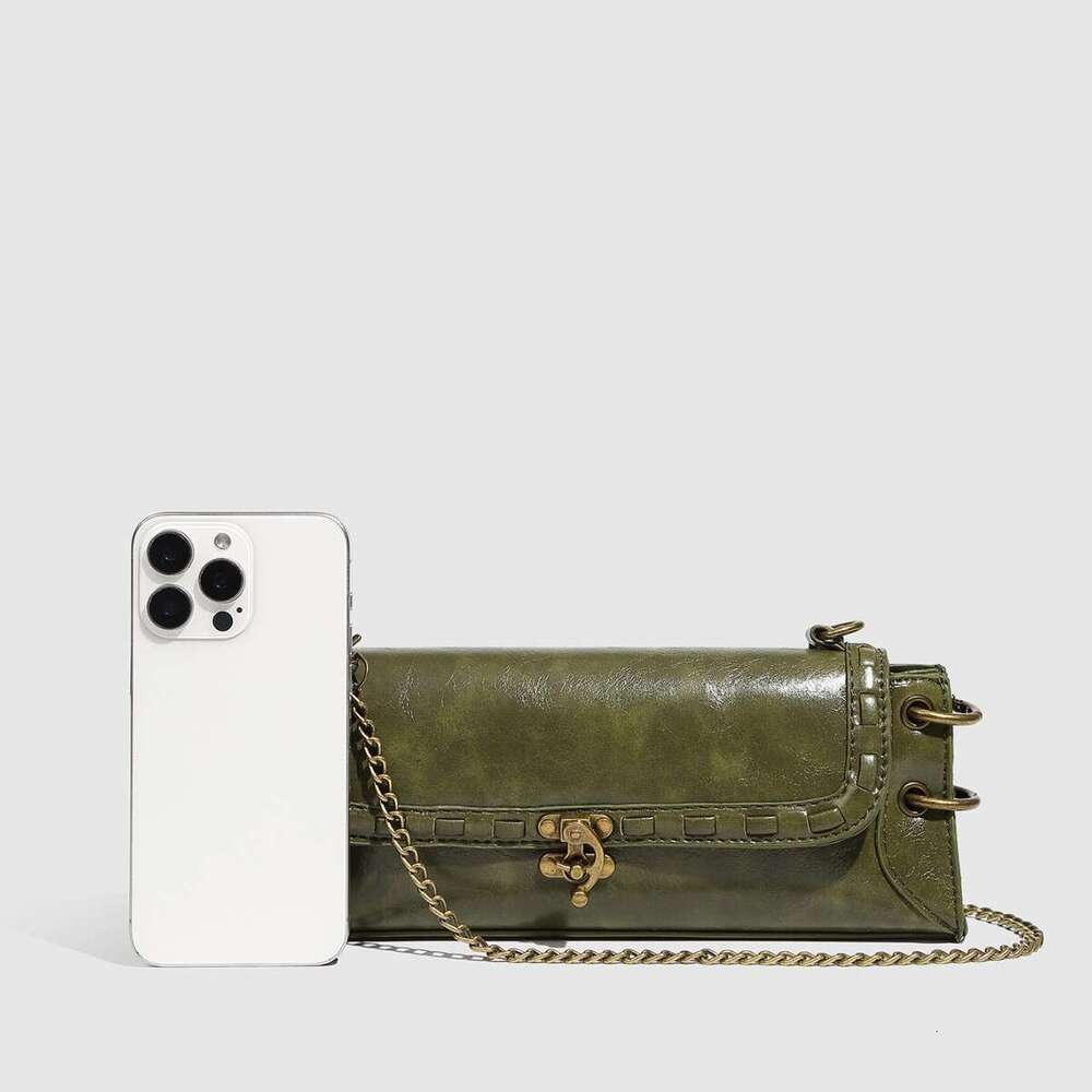 Fashionable bag Shoulder Belt Bag Waist purse Bags trendy buckle antique copper gold crossbody bags single shoulder hand-held bag