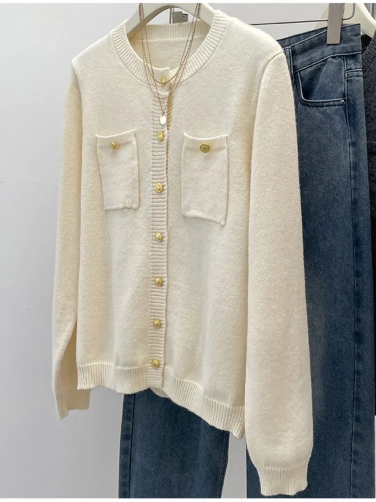 Plus Size Autumn Long Sleeve Cardigan Women Korean Style Loose Casual Ladies Cardigans Fashion Woman Sweaters Coats 241211