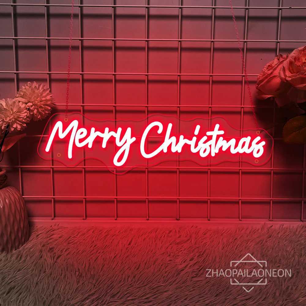 Christmas neon lights LED logo home room wall decoration Merry Christmas bedroom gift decoration neon lights Happy New Year neon lights USB X241210