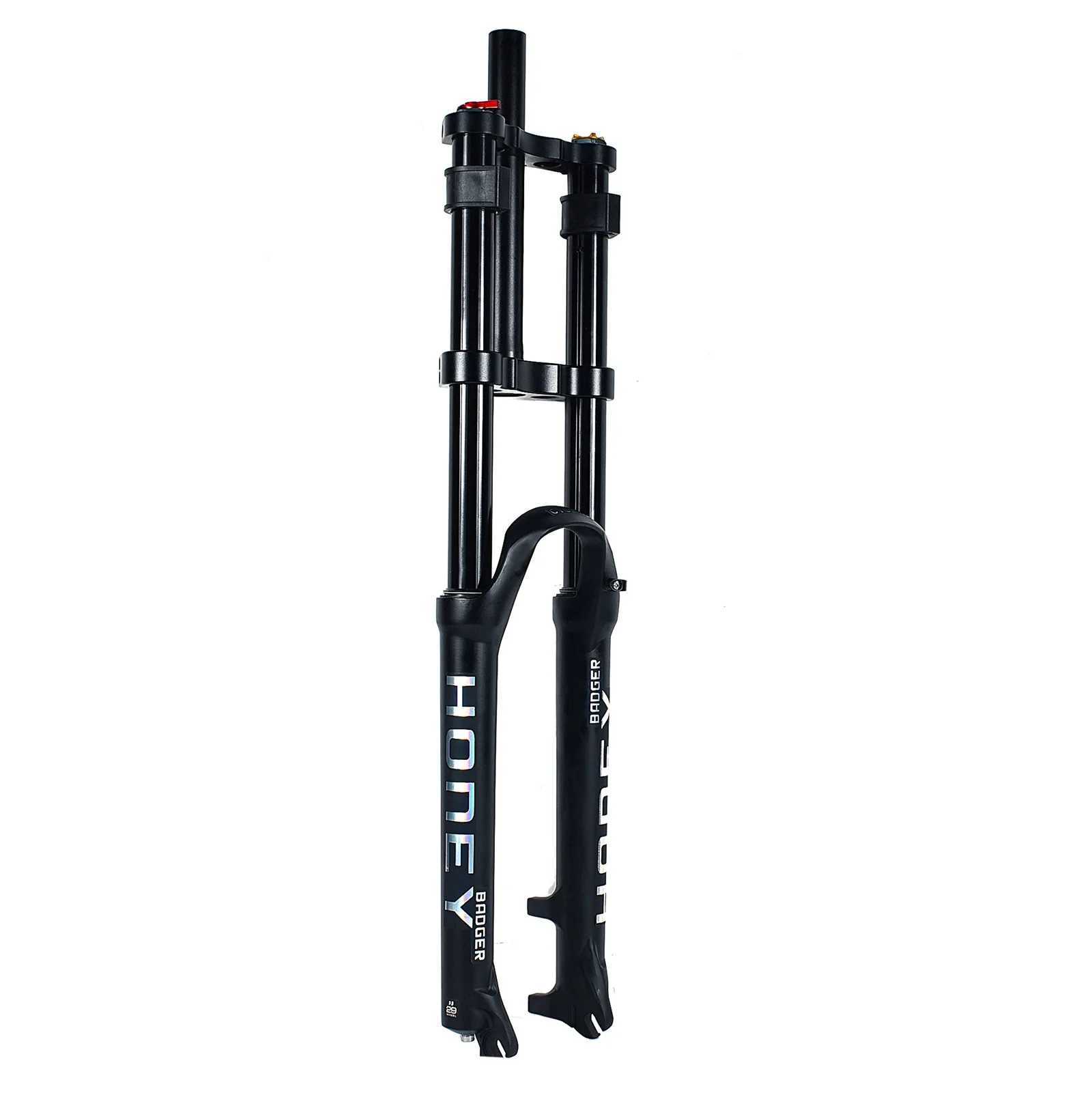 Bike Forks Mountain Bike DH Shoulder Fork 26 27.5 29 Inch Magnesium Alloy Air Fork 9X100MM Durable Straight Tube Hand Lock Fork S2412114