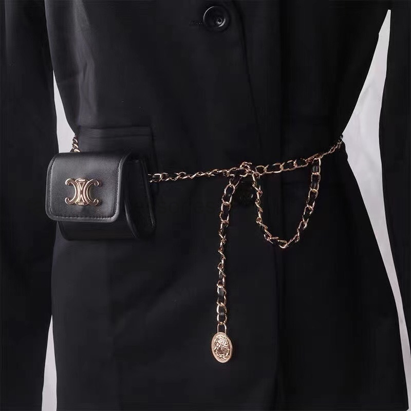 Waist Chain Belts Designer Women Luxury Belt Bag Genuine Leather Fashion Buckle Luxury Waist Bags Black White Optional High Quality Woman belts