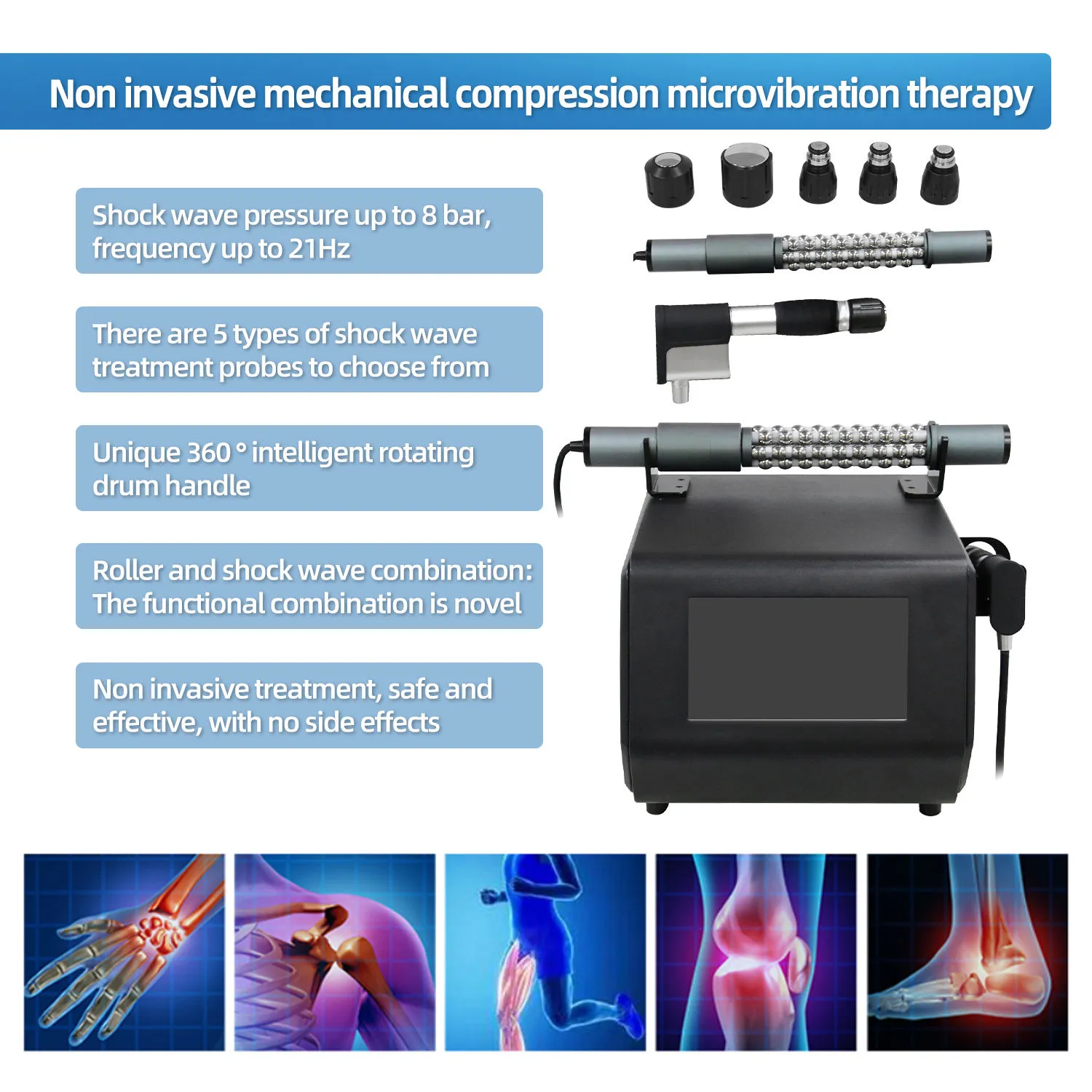 Top Fashion ED Shockwave Effective Inner Ball Roller Cellulite Pain Management Therapy Machine Portable Slimming Shaping