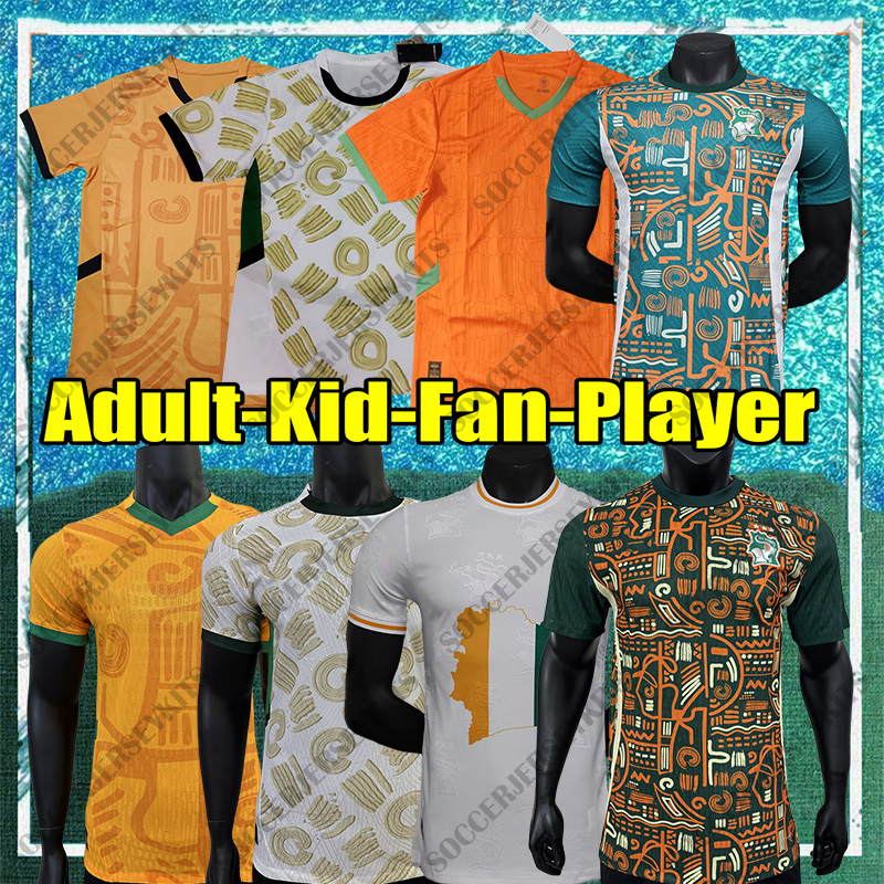 Ivory Cote dIvoire Soccer Jersey Vintage CoastS 2024 2025 2026 d'Ivoire Football Shirt Tops Camiseta Futbol Men Home Away Trikot Player version Fans 24/25 25/26