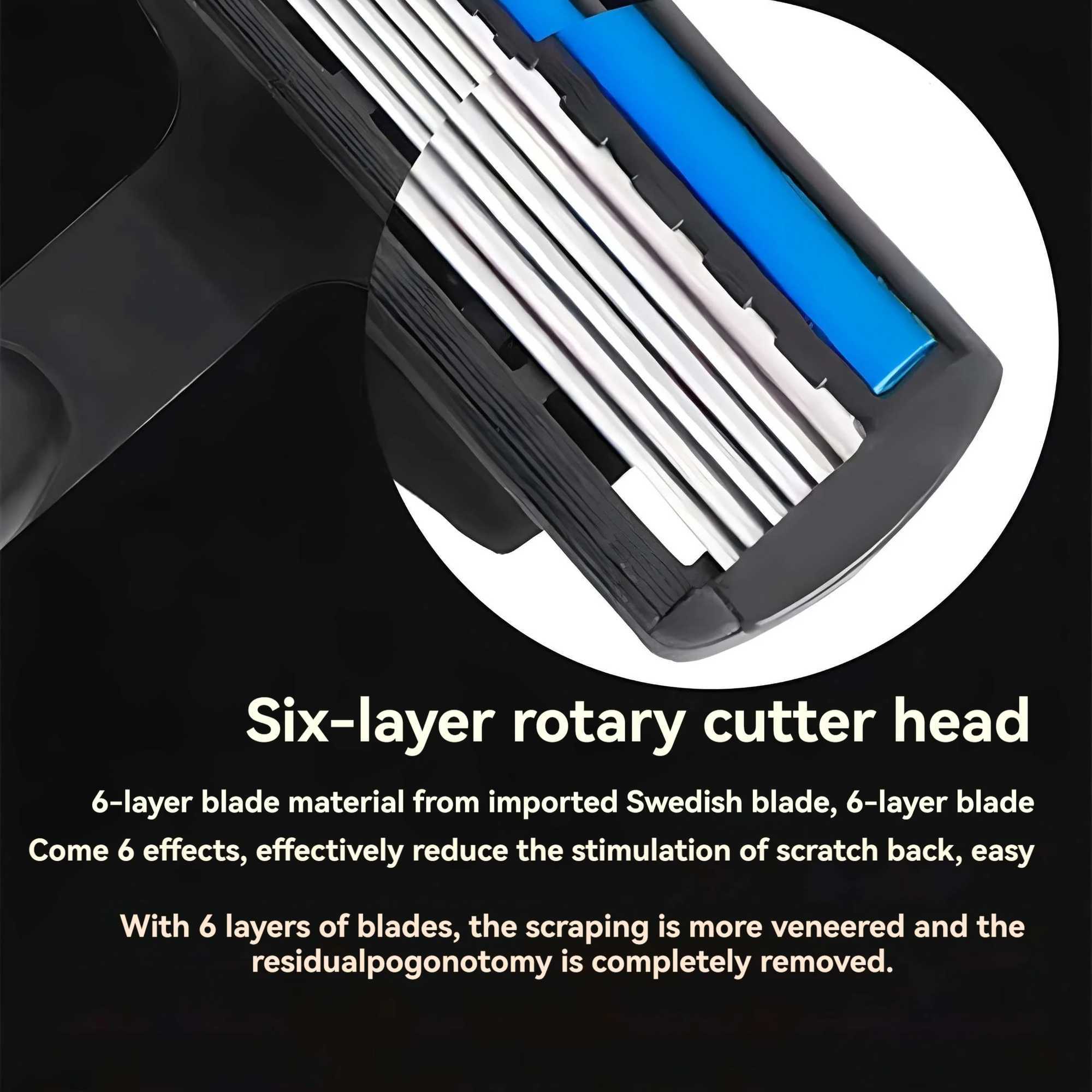 6-layer razor blades mens stainless steel blades classic washed razor blades sharp blades for cleaning shapes W241211