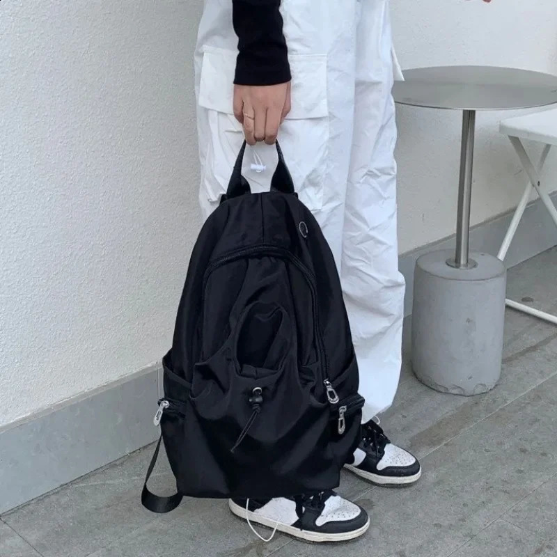 Y2k All Match Casual Women Schoolbags Vintage Trendy Chic Korean Travel Bags Streetwear Preppy Simple Backpacks for Students 241210