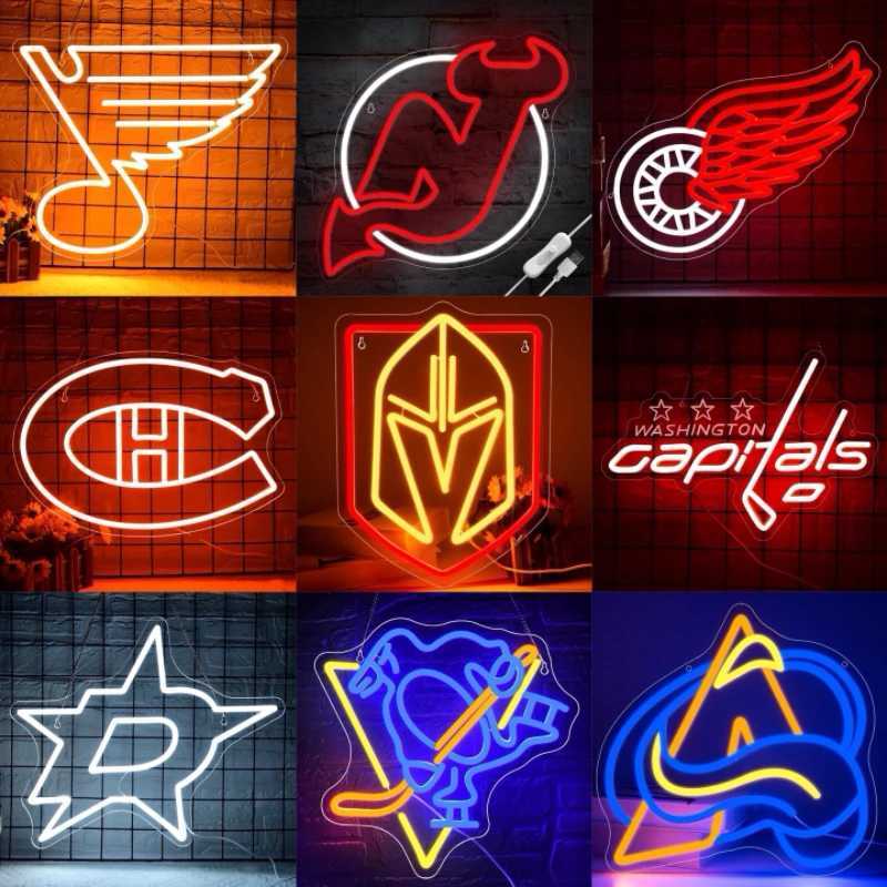 XM hockey neon lights are used for wall decoration hockey LED neon lights mens caves clubs bedrooms parties bars mens gifts boys fans X241210