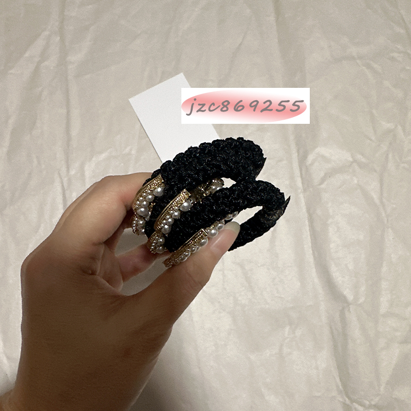 4.5X 3.5CM Fashion pearl alloy elastic rubber bands head rope for ladies favorite headdress jewelry accessories