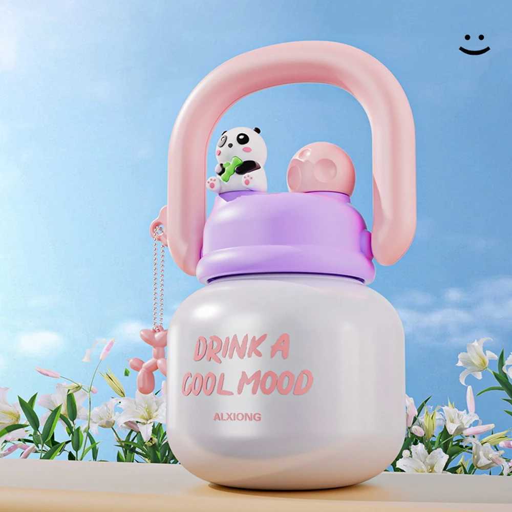 Large capacity with straw belly cup 316 stainless steel inlay and cold water cup splash bowl student travel Y241211