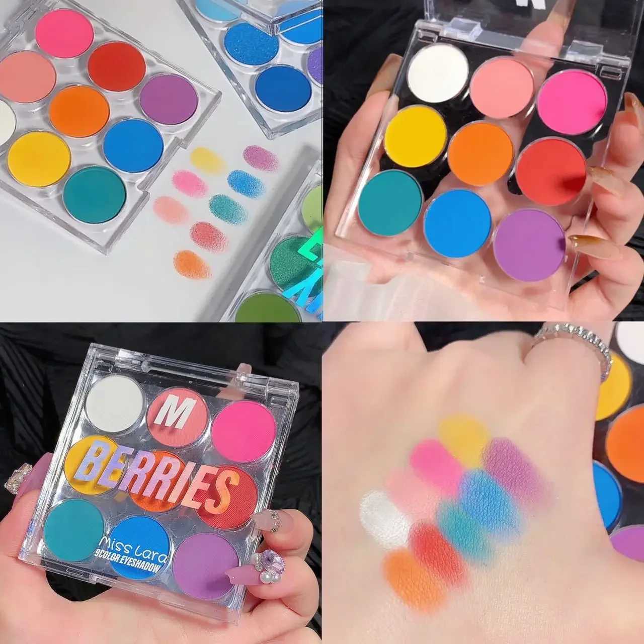 9-color eye shadow palette Summer matte shimmer eye shadow powder Lasting attractive eye shadow makeup paletteW241212