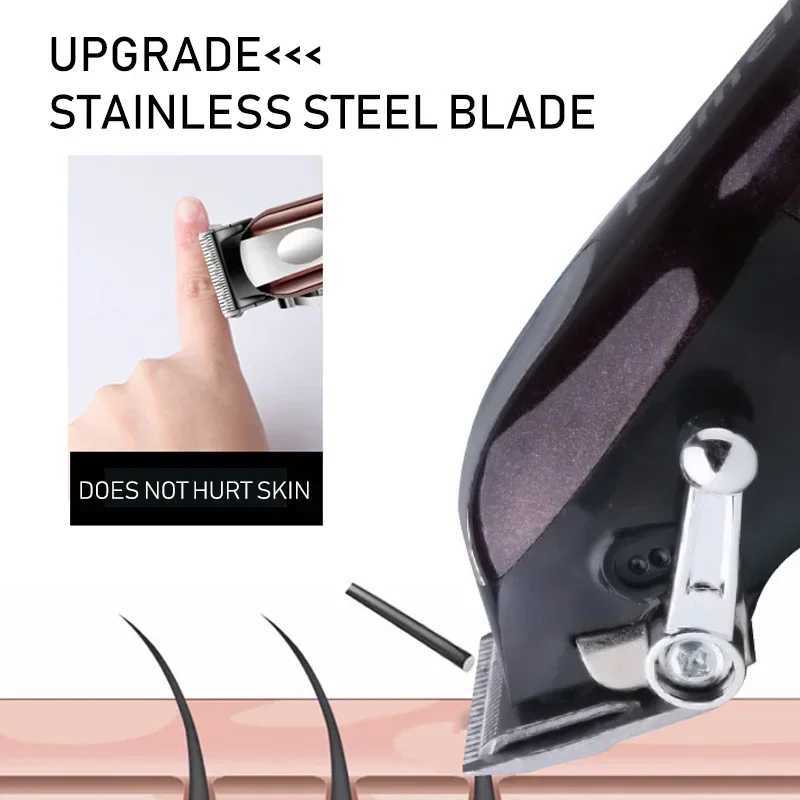 Kemei KM233 Professional Mans Hair Cutting Machine - Mini Portable Digital Display High Power Clippers W241212