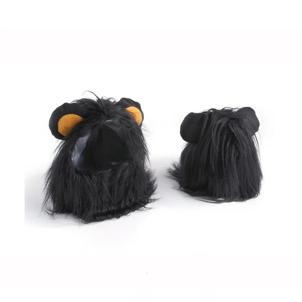 Cat Dog Costume Lion Headgear Long Hair Lion Mane Wig For Dogs Cat Funny Cosplay For Costumes Halloween Christmas Pet Hat 241212