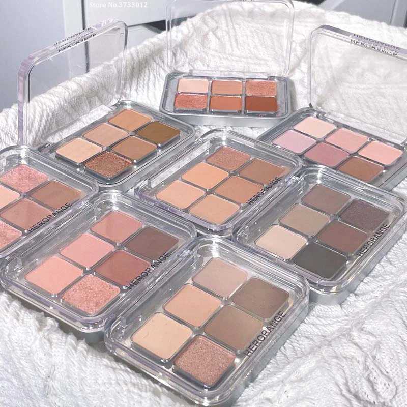 Grey Rose Shimmer Matte Eyeshadow Palette 6 Colors Glitter Earth Color Low Saturation Eye Shadow Pigment For Lasting CosmeticsW241212