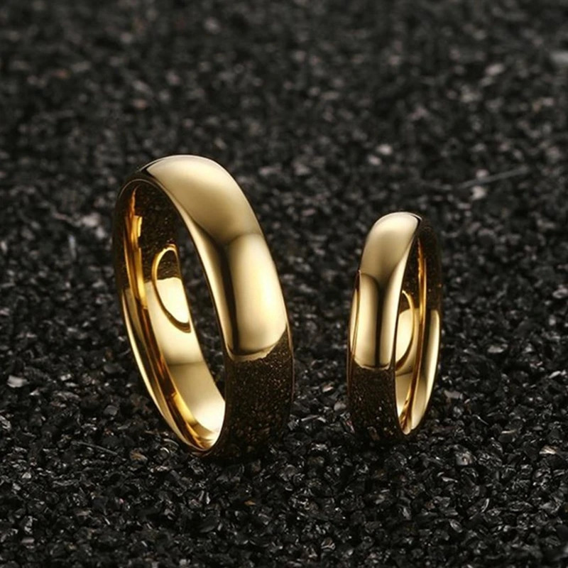 Fashionable and Simple Stainless Steel Couple Rings Wedding Engagement Anniversary Gifts Party Jewelry 241210