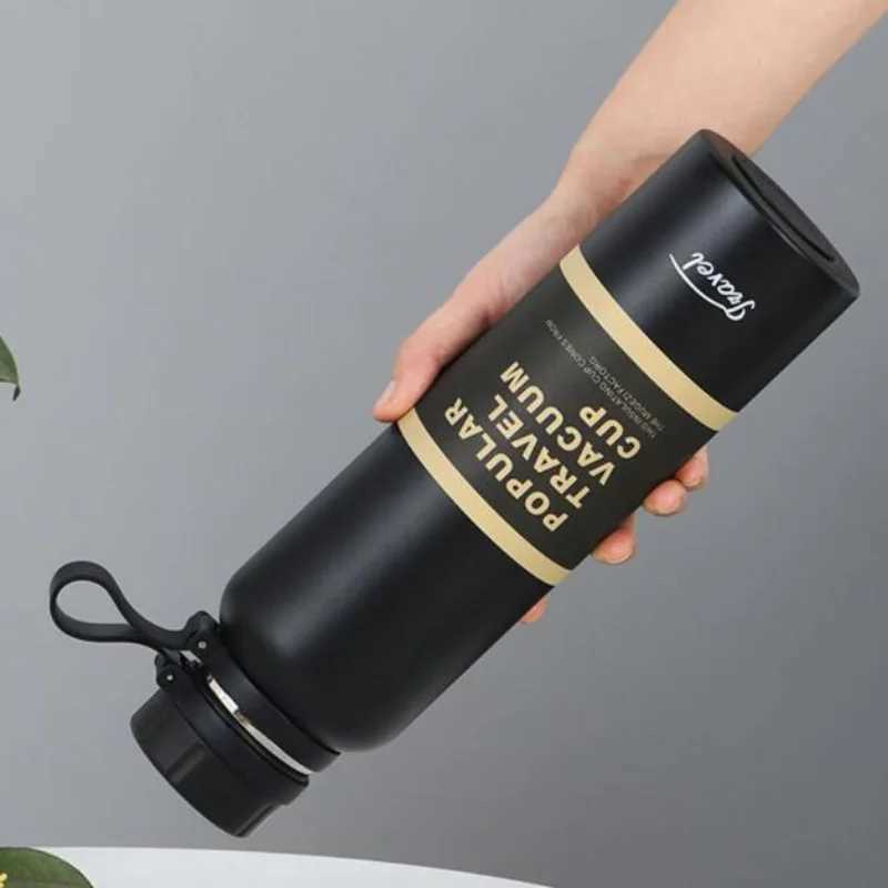 650ML 850ML 1100ML Hot Double Stainless Steel Sports Vacuum Flame Outdoor Climbing Fitness Hot Bottle Tea Crazy Cup Y241211