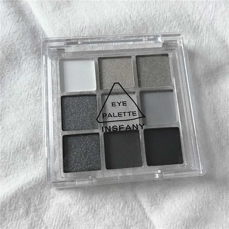 9 Colors Cool Toned Eyeshadow Palette Black Smokey Palette Matte Glitter Eyeshadow Palette Smoky Eye Shadow Eye Pigments PaletteW241212