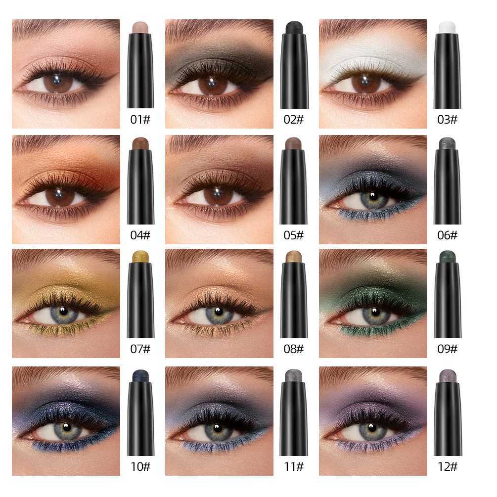 QIBEST Lescent Silkworm eye shadow Waterproof eye shadow Pencil Flash Matte Nude Gold eye shadow Pen Pigment CosmeticsW241212