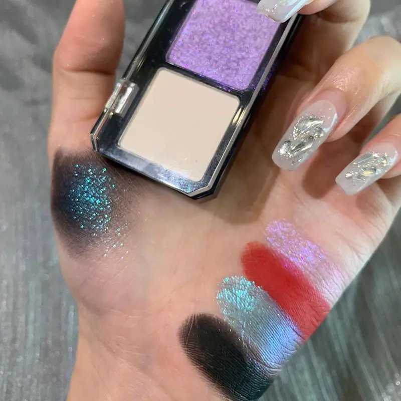 Flash eye shadow 5Color l Matte eye shadow Palette Tiny Powder Makeup Grey Blue Gothic Black Smoke Metal eye shadowW241212
